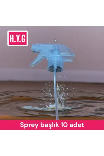 HYG TYB5DTNA0IJVOS3L10 Şeffaf Triger Sprey Başlık Fısfıs 10 Adet,