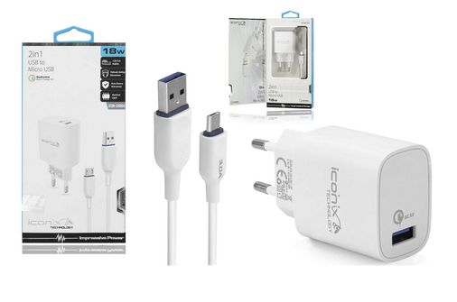 İCONİX İconix  Şarj Aleti Seti Micro Usb Kablo Ve Başlık Ch04