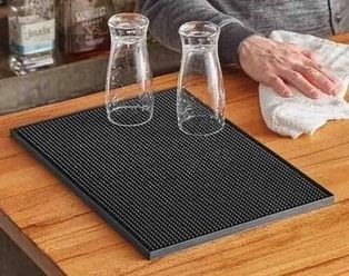 ideal standart 57855210125879680184975 Silikon Bar Matı, Siyah, Kaymaz Tezgah Ve Bulaşık Kurutma Matı, 43X29 Cm, Mutfak Ve Bar İçin Açık Bej