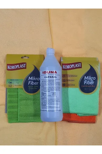 Iduna Cps Capasal(Yağ Ve Kir Sökücü) Yağ Kir Söken Mikrofiber Mutfak Bezi Ve Çok Amaçlı 2 Li Mikrofiber Bez.