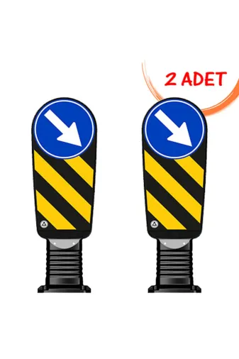 İlgi Trafik 12250 UB R-2 ADET Refüj Başı Nedir Esnek Refüj Başı Tabelası Plastik Refüj Başı Levhası 100 Cm Evelux (Ø300Mm) 2 Adet