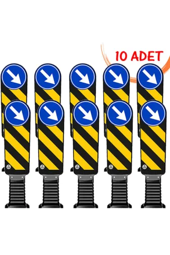 İlgi Trafik 12254 UB R-10 ADET Refüj Uyarıcı Duba Esnek Refüj Başı Tabelası Plastik Refüj Ayırıcı 90 Cm Evelux (200Mm) 10 Adet