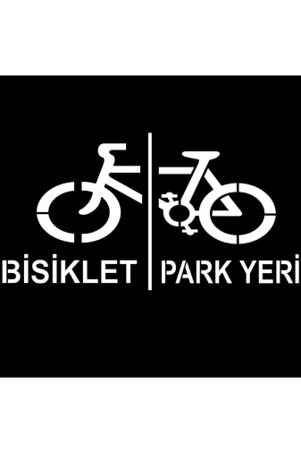 İlgi Trafik BP-2-5050 Bisiklet Boyama Şablonu Otopark Boya Şablonu Bisiklet Park Yeri Sembolü 50X50 Cm