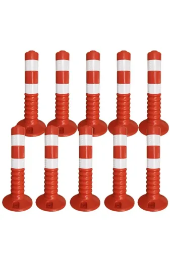 İlgi Trafik ET-002-10 ADET Şerit Ayırıcı Esnek Delinatör 45 Cm Delinatör Yol Ayırıcı Delinatör (10 Adet)
