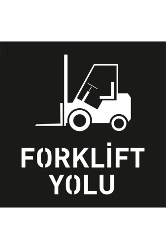 İlgi Trafik FY-1-100100 Forklift Yolu Şablonu Üretimi Forklift Yolu Boyama Şablonu Sembolü İmalat 100X100 Cm
