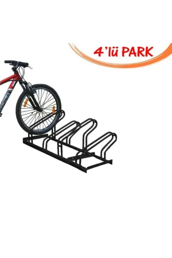İlgi Trafik LT-009 E-4LU PARK-SIYAH Bisiklet Park Ayağı Bisiklet Park Yeri Sistemleri Alanı Demiri 4'lü 40X140 Cm Siyah