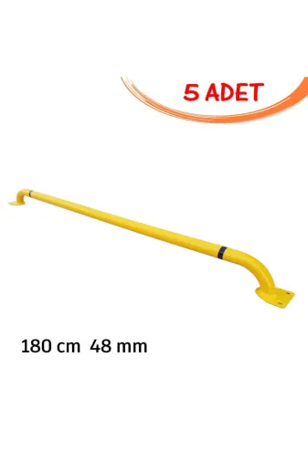 İlgi Trafik OAS-100-5ADET-2MM-SIYAH Araç Stoperi İmalatı Otopark Stoperi Park Stoperi Lastik Sonlandırma 180 Cm Ø48Mm 2Mm Siyah (5 Adet)