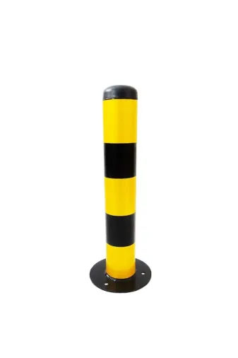 İlgi Trafik SB-014-SIYAH Kaldırım Demir Duba Sabit Park Dubası Metal Delinatör Park Bariyeri 50 Cm Siyah