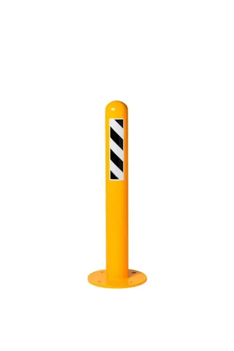 İlgi Trafik SB-040-SIYAH Sabit Otopark Direği Metal Delinatör Dubası Demir Sabit Park Bariyeri 60 Cm Siyah