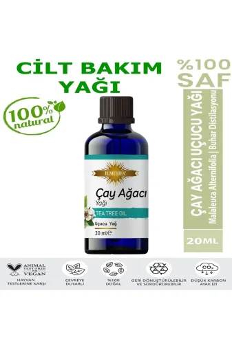 İLMİ ŞİFA Çay Ağacı 20 ml Çay Ağacı Yağı 20 Ml (Temizleyici, Ferahlatici Ve Yenileyici)