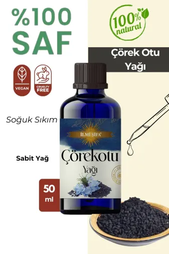 İLMİ ŞİFA Çörek Otu Yağı %100 Saf Ve Doğal Çörek Otu Yağı 50 Ml (Soğuk Sıkım)