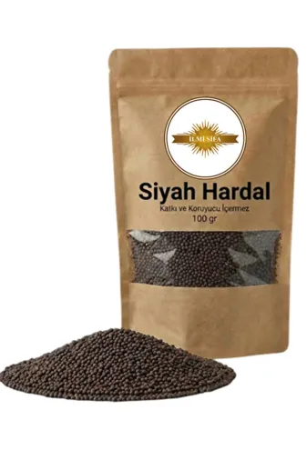 İLMİ ŞİFA Siyah Hardal Tohumu 100 Gr ( Elenmiş, Katkısız ) / Atalık Siyahhardal Tohumu Doğal