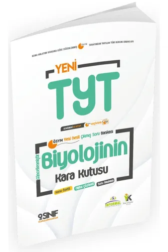 İnformal Yayınları 9786258241006 Informal Yks Tyt 9. Sınıf Biyolojinin Kara Kutusu Çıkmış Sorular Soru Bankası