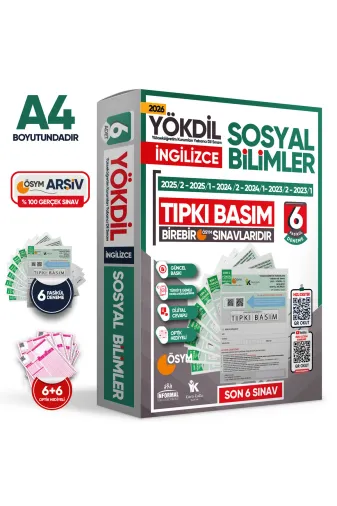 İnformal Yayınları KK2010S 2026 Yökdil İngilizce Sosyal Bilimler Ösym Çıkmış Soru Tıpkı Basım Deneme Paketi 6Lı Türkiye Geneli