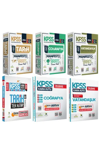 İnformal Yayınları KPSSönlisGKkrktMAN6LISET4050 2026 Kpss Önlisans Tarih Coğrafya Vatandaşlık Kara Kutu Soru Bankası Ve Manifesto Deneme 6Lı Set