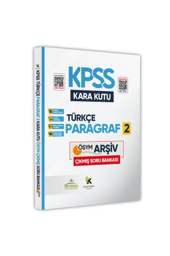 İnformal Yayınları KPSSPARAGRAF2021 Kpss Türkçenin Karakutusu Karma Paragraf2 Soru Bankası Ösym Soru Havuzu En Kapsamlı Çözümlü Paragraf