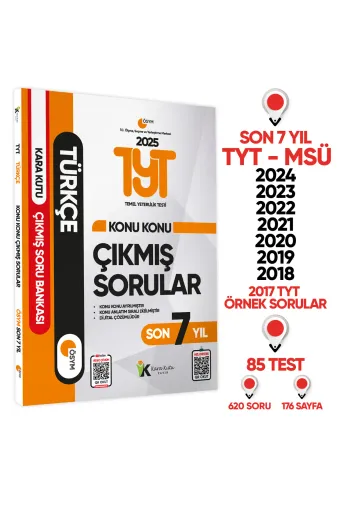 İnformal Yayınları MEH01432 2025 Yks-Tyt Türkçe Kara Kutu Ösym Çıkmış Soru Bankası Video/pdf Çözümlü Konu Konu Son 7 Yıl