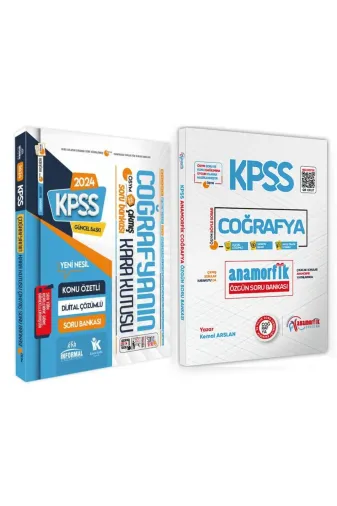İnformal Yayınları MSUCOGRAFYA4044 Kpss Coğrafyanın Kara Kutusu Ve Anamorfik Coğrafya Dijital Çözümlü Soru Bankası 2Li Set