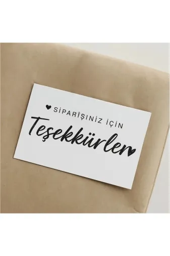 İnformal Yayınları TYCEF15310F31745C5CF2F900 ’’Siparişiniz Için Teşekkürler’’ Teşekkür Kartı 100 Ad 8X5Cm 300 Gr Mat Kuşe