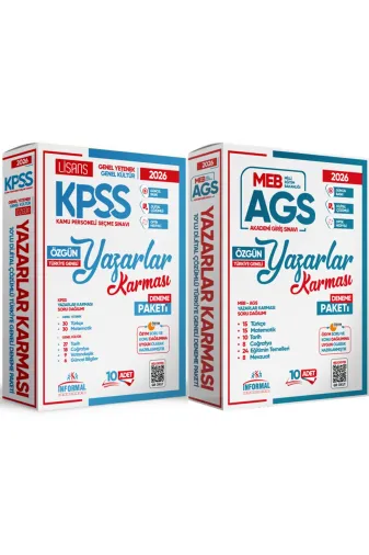 İnformal Yayınları TYCIENOYON168900008104873 2026 Kpss Gy-Gk Ve Meb-Ags Yazarlar Karması Türkiye Geneli Dijital Çözümlü 2Li Deneme Seti