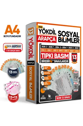 İnformal Yayınları YOKDILarapcaSOSYAL10TIPKI 2026 Yökdil Arapça Sosyal Bilimler Ösym Çıkmış Soru Tıpkı Basım 13Lü Deneme Paketi Türkiye Geneli