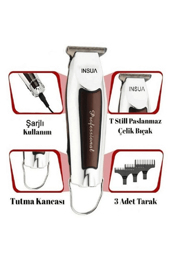 Insua Hk-3400 Profesyonel Şarjlı Tıraş Makinesi