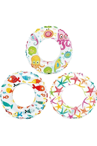 İntex 59241 51 Cm Baskılı Çocuk Simit Havuz Deniz Can Simidi 3-6Y