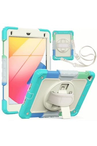 iPad 5 Air 9.7 Kılıf Tablet Rainbow Kapak - Turkuaz