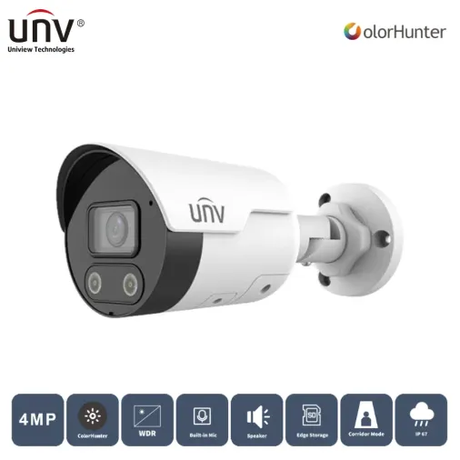 IPC2124LE-ADF28KMC-WL 4MP 2.8MM 50MT COLORHUNTER IP67 H265+ IR BULLET IP KAMERA (Dahili Sesli ve Hoparlörlü)
