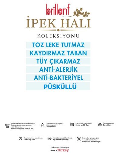 İpek Latex Kaymaz Taban Halı HJ11705.801-(130x190)
