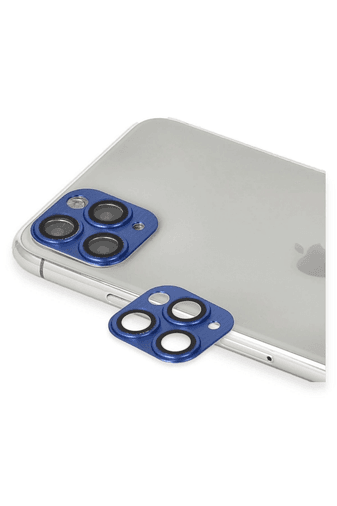 iPhone 11 Pro Max Pers Alüminyum Kamera Lens - Lacivert