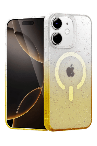 iPhone 12 Pummel Shiny Magsafe Kapak - Gold