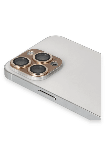 iPhone 13 Pro Max Pers Alüminyum Kamera Lens - Gold