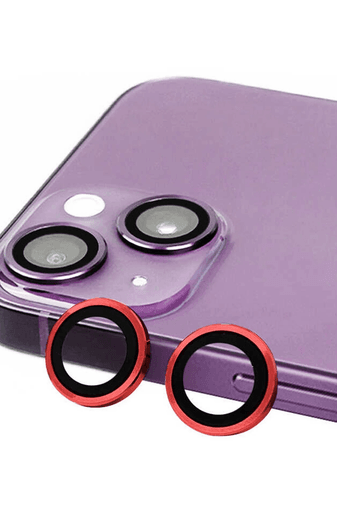 iPhone 14 Raze Metal Kamera Lens - Kırmızı