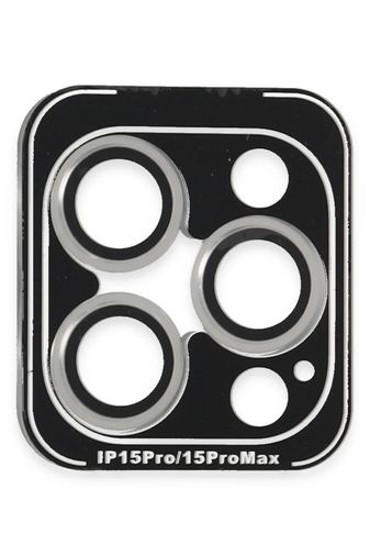 iPhone 15 Pro Max PVD Metal Kamera Lens - Gümüş