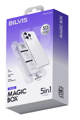 iPhone 16 Pro Bilvis 5in1 3D Magic Cam Ekran Koruyucu - Siyah