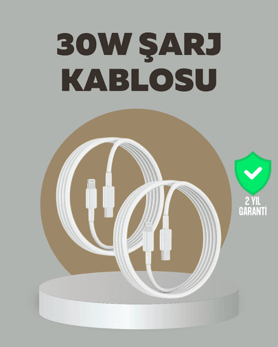 iPhone iPad Airpods Uyumlu 30W Type-C to Lightning Kablo