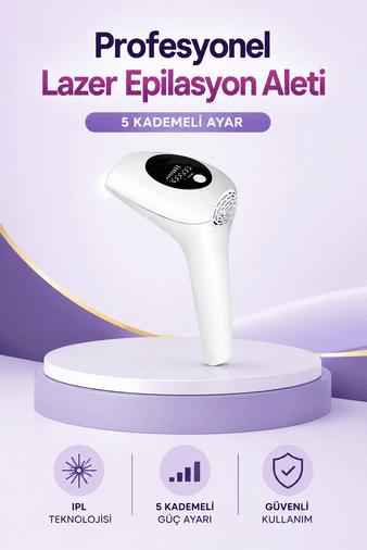 IPL Lazer Epilasyon Aleti 5 Kademeli Güç Ayarlı