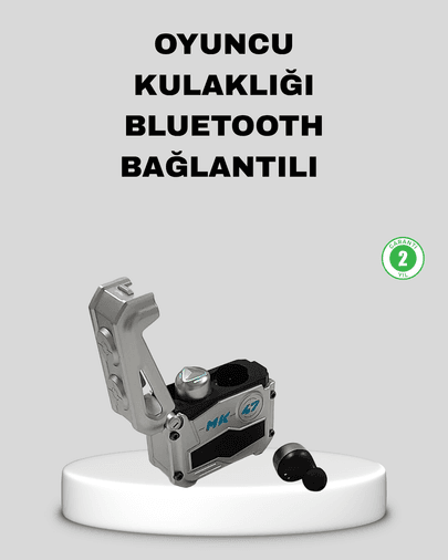 IPX5 Su Geçirmez Kablosuz Bluetooth Kulaklık – Powerbank Şarj Kutulu, Düşük Gecikmeli Oyun Modu
