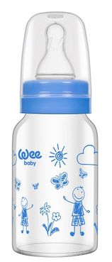 Isıya Dayanıklı Cam Biberon 240ML Mavi