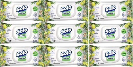 Islak Havlu Mendil 50 Yaprak Limon & Biberiye (9 Lu Set) (3PK*3) 450 Yaprak