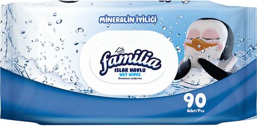 Islak Havlu Mendil Mineralin İyiliği 90 Yaprak Plastik Kapaklı Tekli Pk
