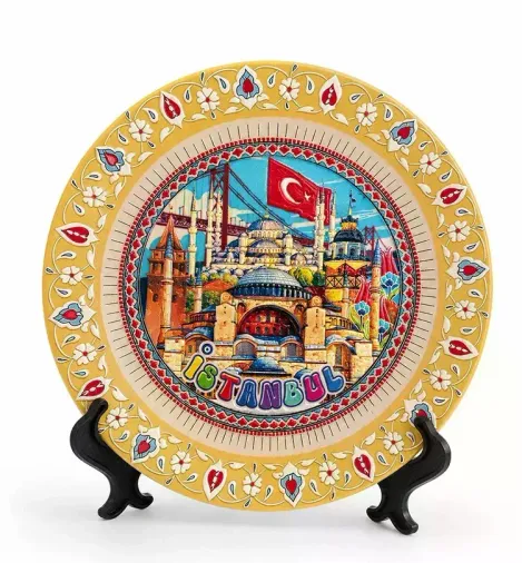 İstanbul Temalı Porselen Dekoratif Tabak 15 Cm Alk5839