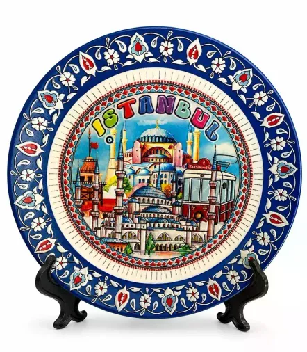 İstanbul Temalı Porselen Dekoratif Tabak 18 Cm Alk5841