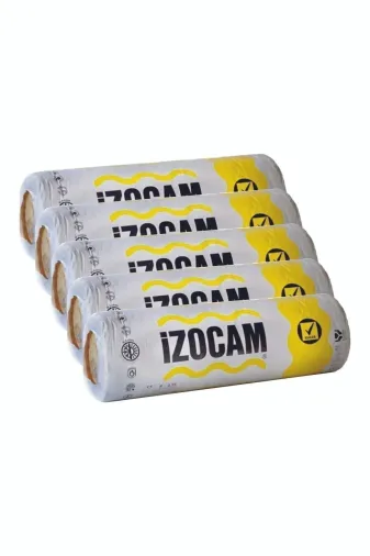 İzocam 00019 Izocam Camyünü 10 Cm. Çatı Şiltesi Folyosuz 48M2 / 5 Rulo (1 Rulo = 120 Cmx8 Mt)