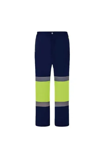 Izrasa SMPNT Lacivert Sarı Softshell Kumaş Teknik Kontrast Pantolon Turuncu