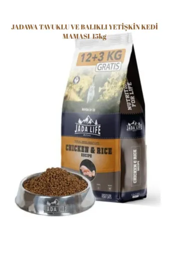 jadawa JDWTVKBLK Jada Life Tavuklu Ve Balikli Yetiikin Kedi Mamasi 15 Kg