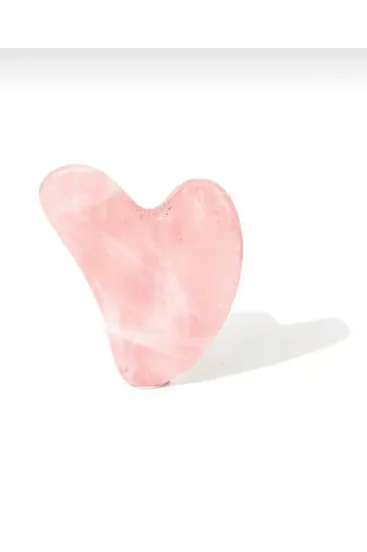 JADE Jade1133 Pembe Doğal Heart Gua Sha Guasha Bakım Taşı