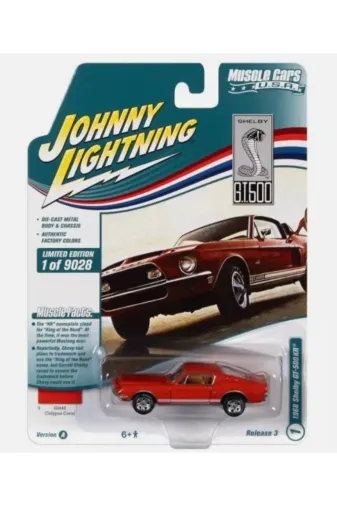 Johnny Lightning shellby-02 1968 Shelby Gt500 Calypso Coral Diecast Model Araba