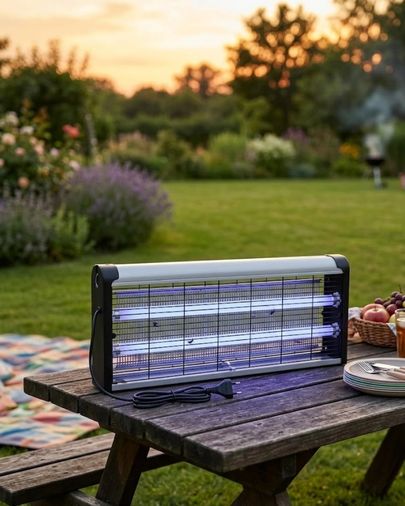 just cheap store 125043266 Taşınabilir Elektrikli Sinek Öldürücü 10W Askılı Uv Haşere Lambası Açık Gri